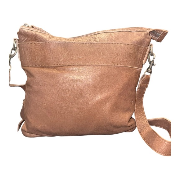 Liebeskind Berlin Soft Leather Crossbody Bag Camel Tan Multi-Pocket P12 - Picture 3 of 11